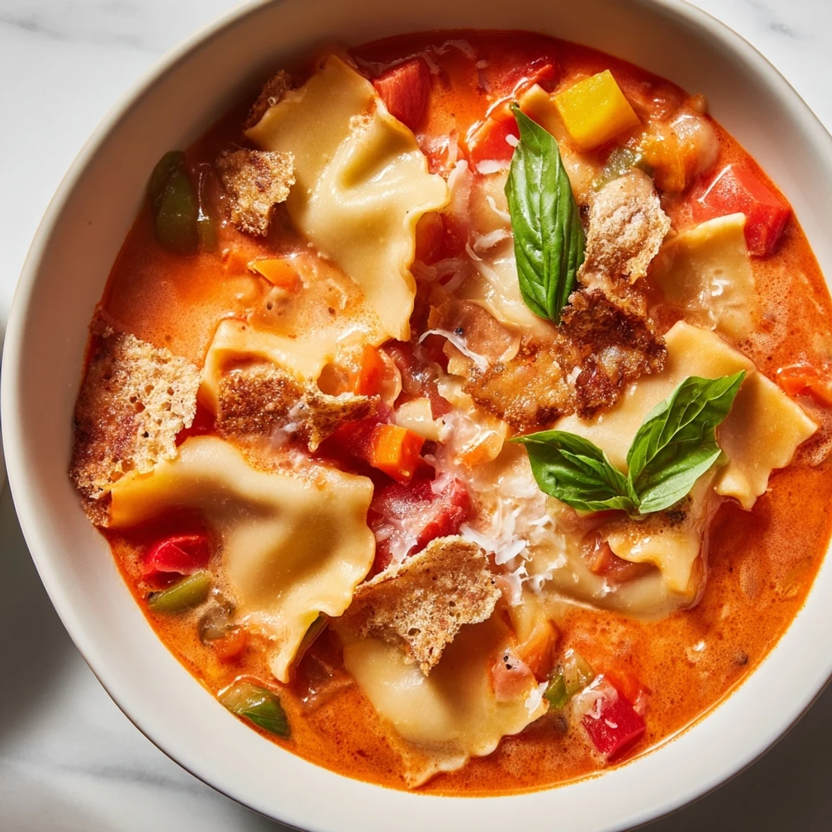 Lasagne Soup Mushroom Crisp