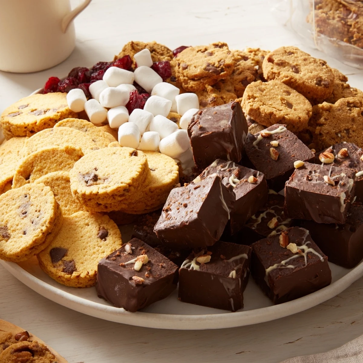 Indulge in a beautiful display of Thanksgiving fudge cookies, perfect for sharing joy.  