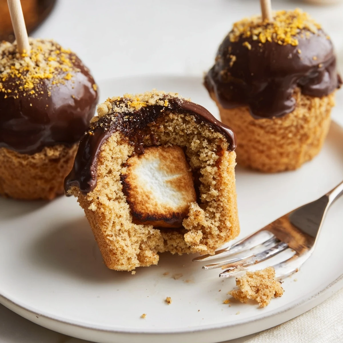 Sweet and tangy Lemon Ginger Smores Muffin Pops, perfect for festive parties and gatherings.