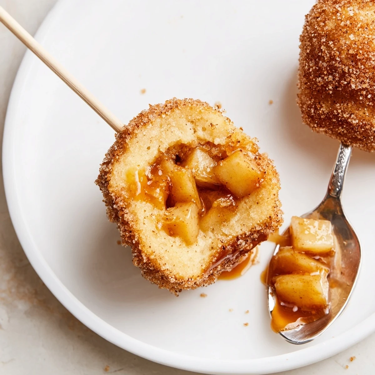 Warm churro cookie pops topped with cinnamon sugar and melted caramel drizzle.