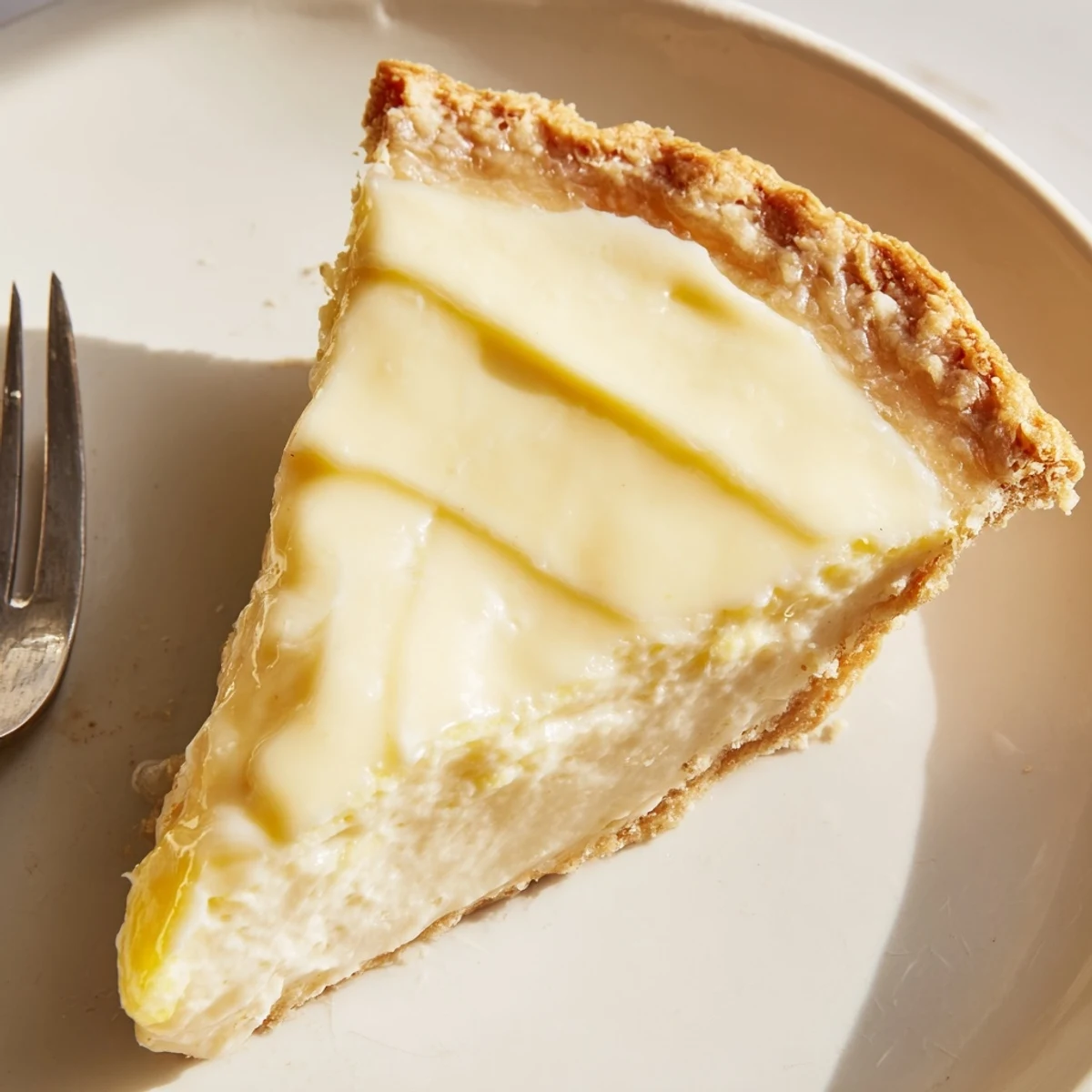 Homemade water pie: a simple, sweet treat with delicate vanilla flavor.