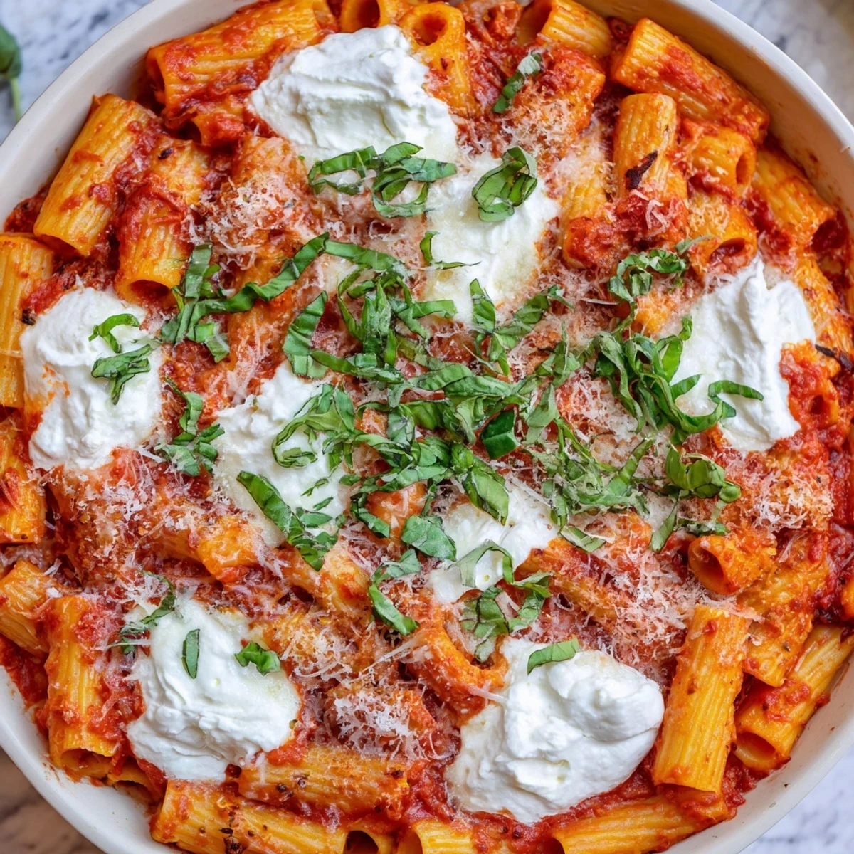 Golden, bubbly One-Pan Baked Ziti, a comforting Italian pasta dish ready in one skillet.
