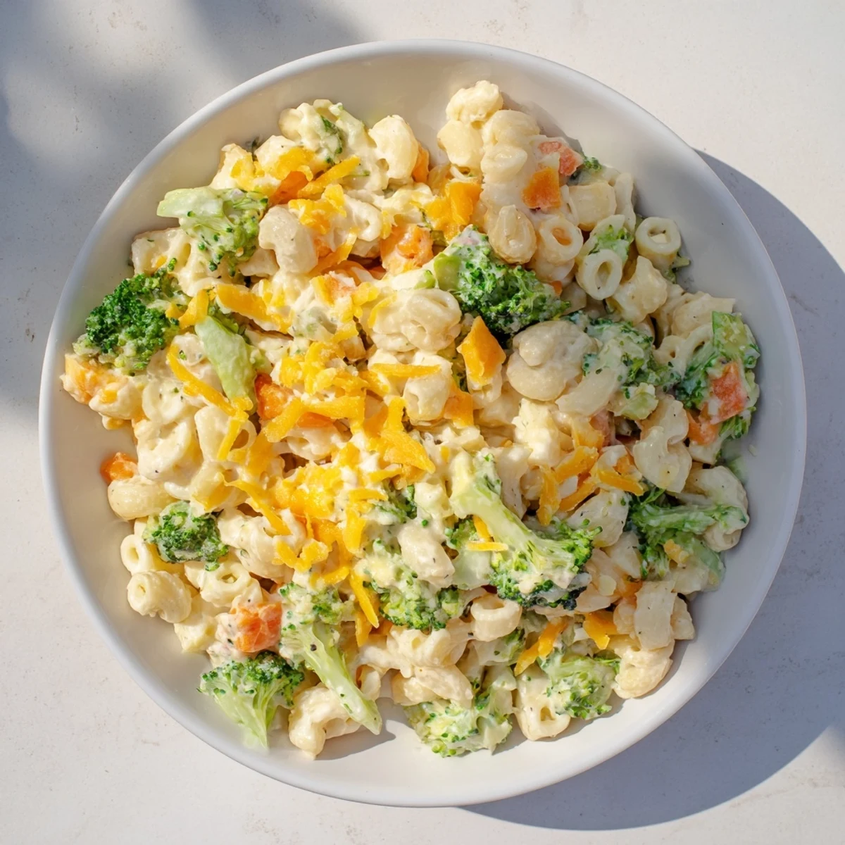 Steaming One-Pot Broccoli Cheddar Ditalini Soup, brimming with cheesy goodness and tender vegetables.