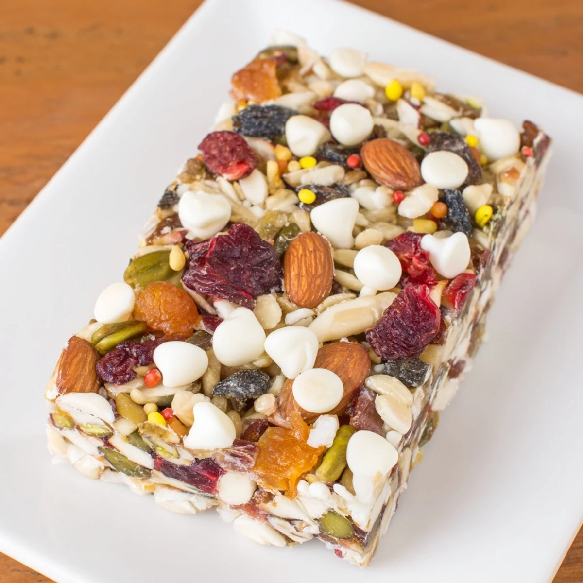 Homemade Winter Wonderland Trail Mix Bar: A sweet snack boasting cranberries and crunchy nuts, perfect for sharing.