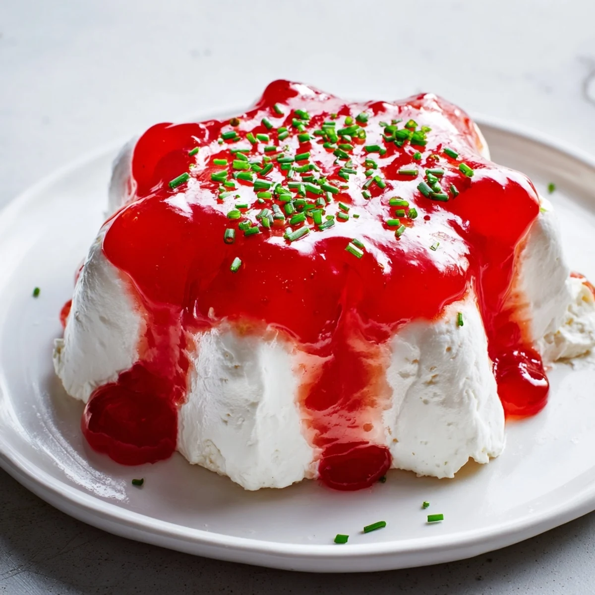 Creamy cream cheese and pepper jelly star appetizer, ready to serve with crackers for your holiday gatherings.