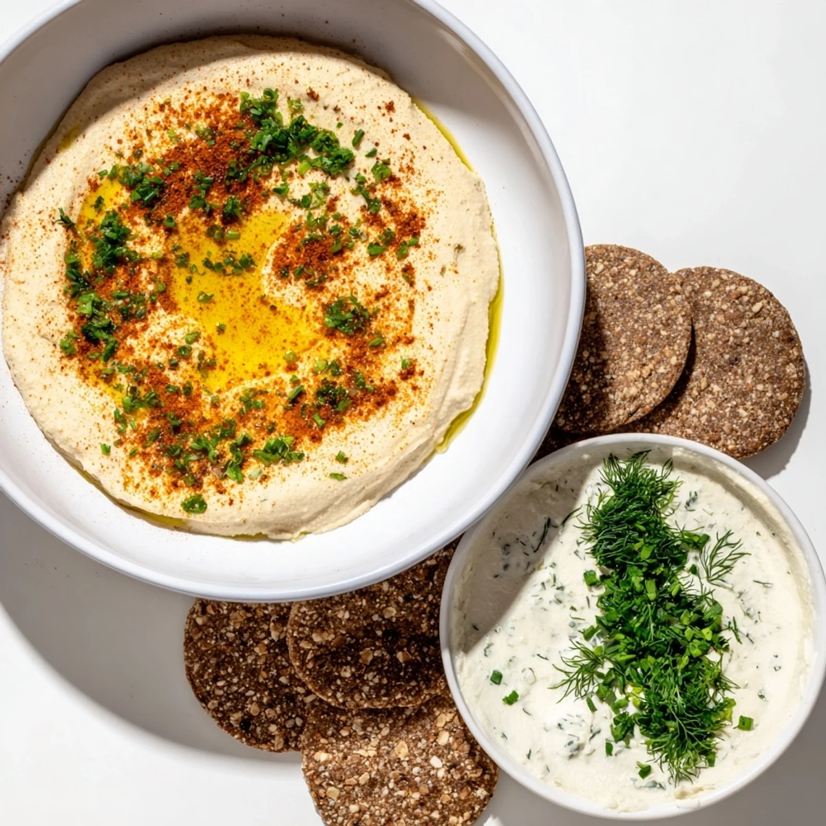Easy Dips with creamy yogurt and hummus, vibrant and inviting, perfect for sharing with friends.