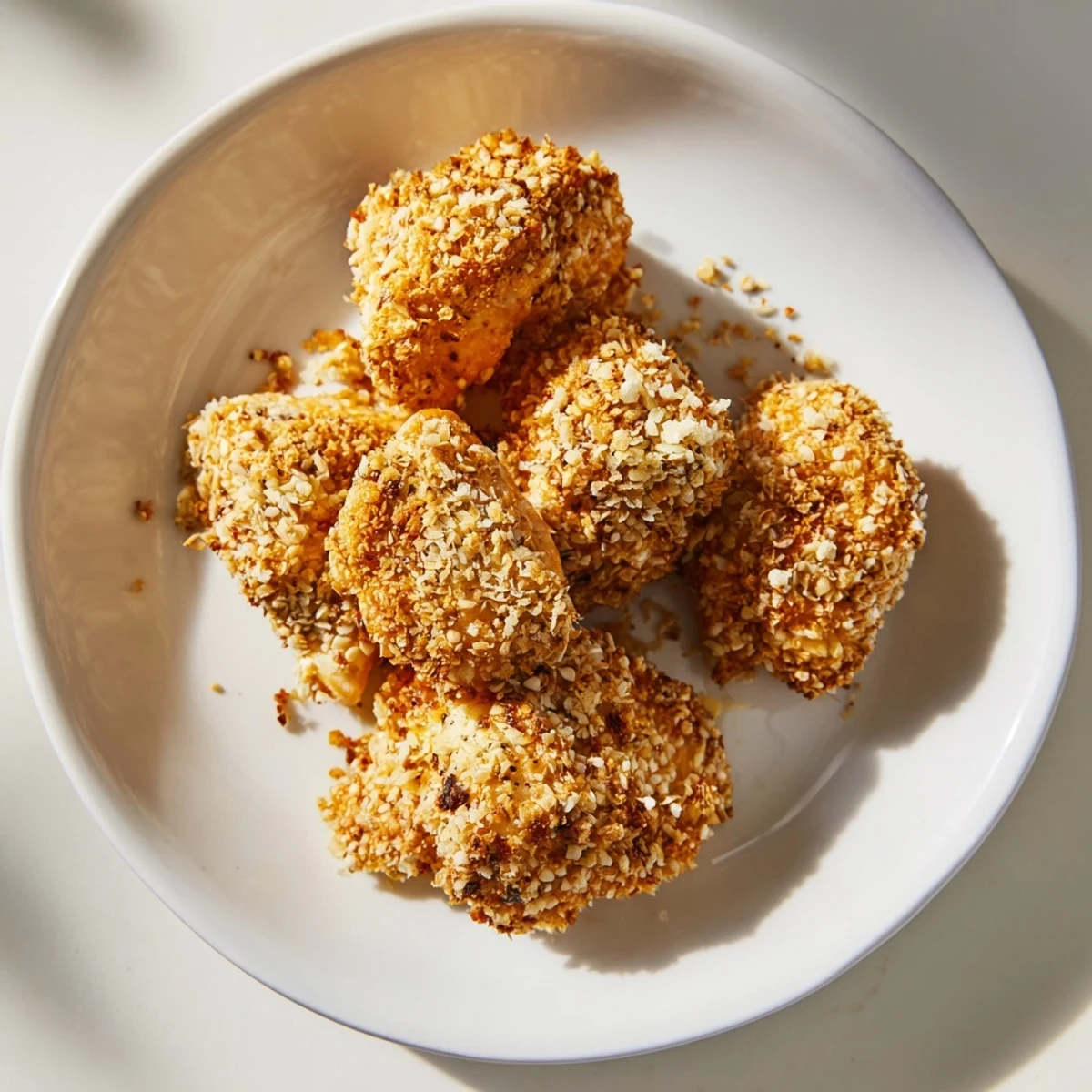 Baked Spicy Yogurt Chicken Bites, golden brown and glistening, with a tantalizing aroma and texture.