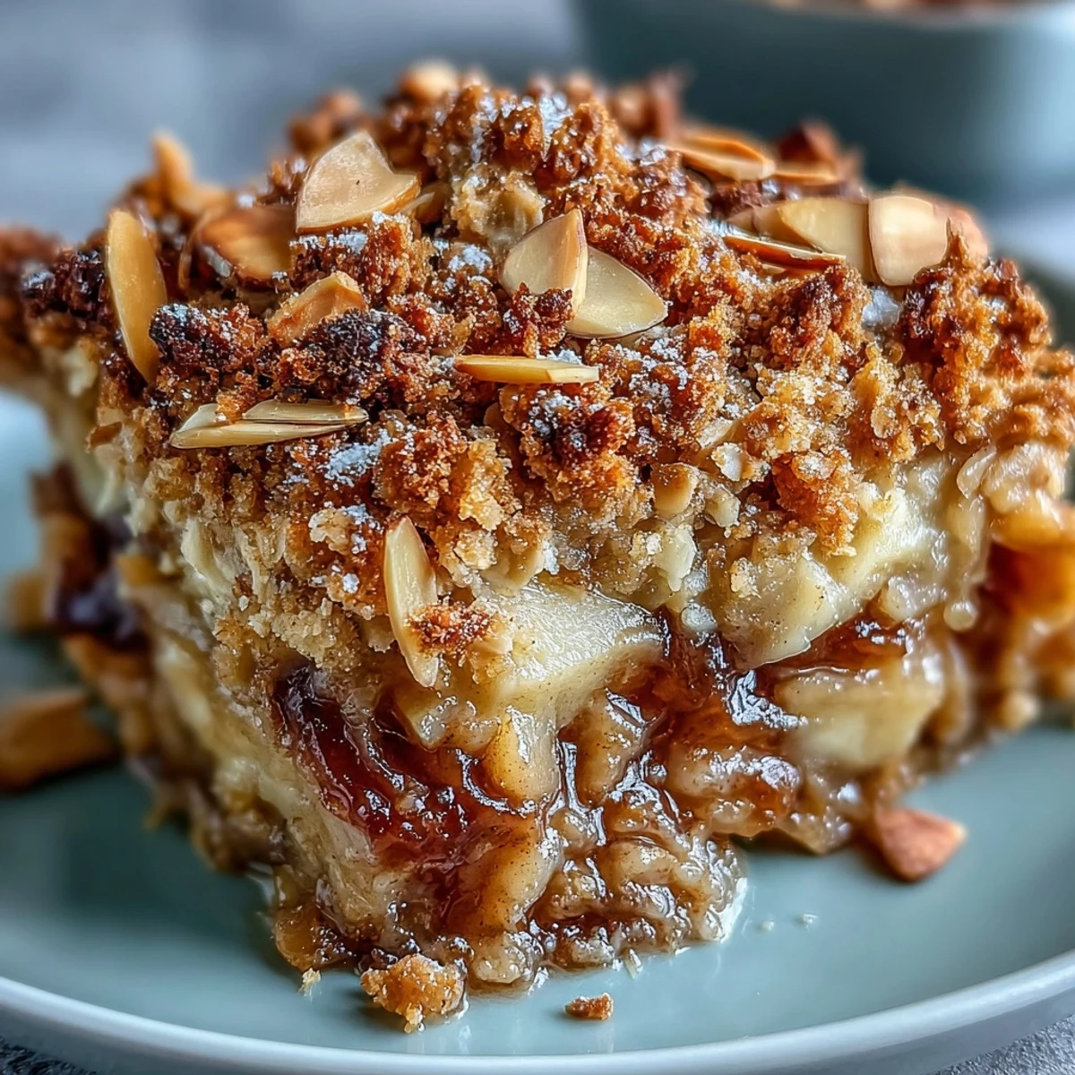 Fragrant cardamom and cinnamon apples baked under a buttery oat crumble, served warm with a golden, crunchy finish.