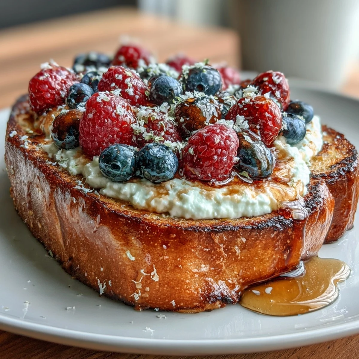 Salted Honey Ricotta Toast
