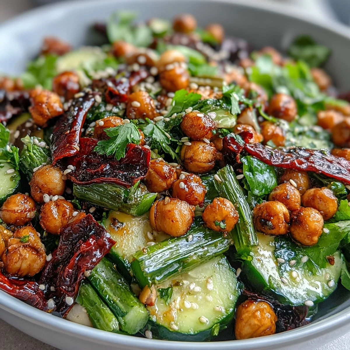Crunchy Celery and Peanut Salad with Soy Ginger Dressing