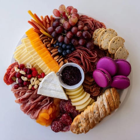 Charcuterie Board Ube Macarons