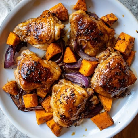 Maple Glazed Chicken Sweet Potato