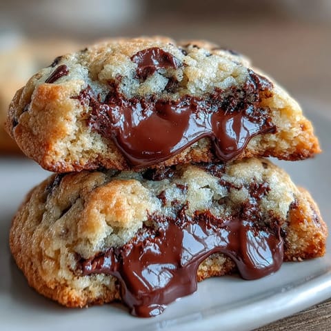 Soft, chewy cottage cheese chocolate chip cookies with melty chocolate chips and a subtle tangy flavor.