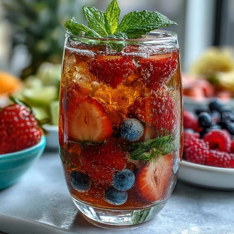 Colorful summer party lemonade bar with fresh fruit, herbs, and syrups for DIY drink mixing.
