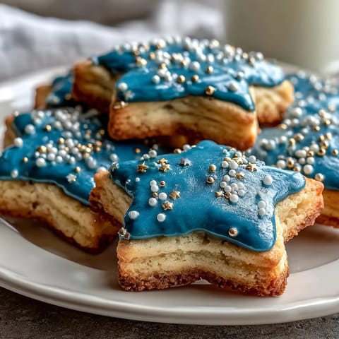Pisces constellation sugar cookies with royal icing, showcasing starry zodiac designs on a moonlit backdrop.