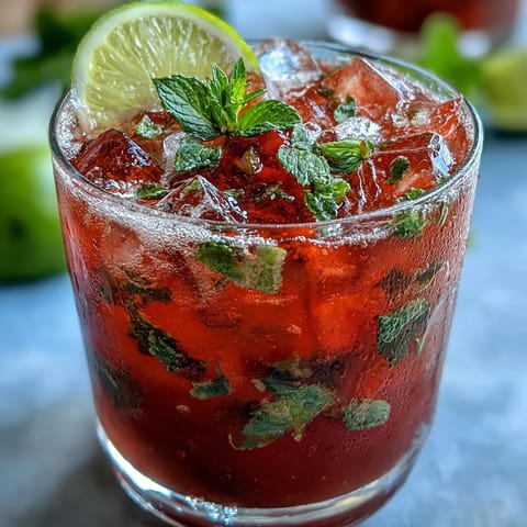 A vibrant watermelon mint vodka spritz mocktail with fresh mint and citrus, perfect for summer gatherings.