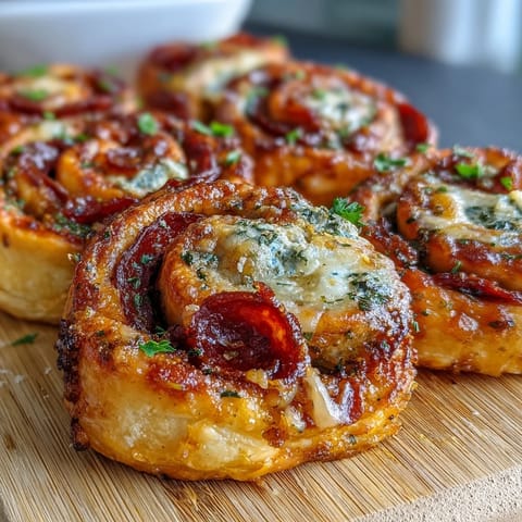 Pizza Pinwheels with Mozzarella
