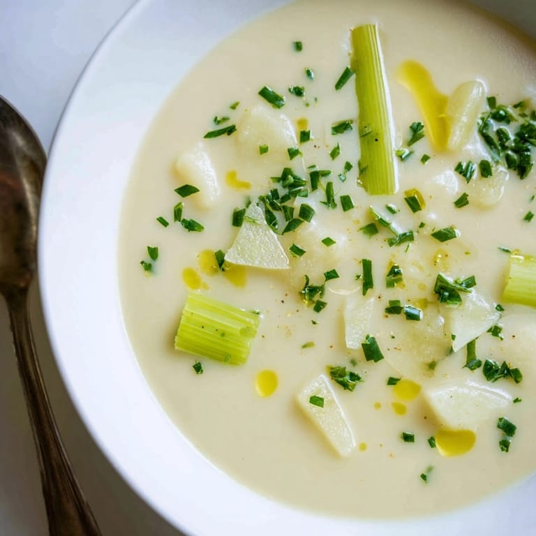 Rustic Potato Leek Soup simmering, filling the kitchen with a savory, grounding aroma.
