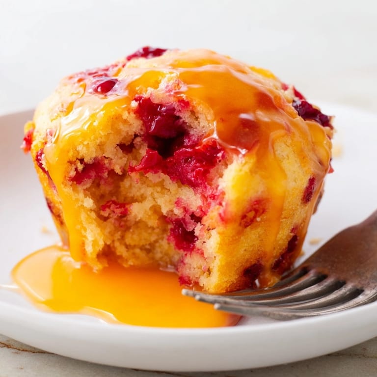 Freshly baked Cranberry Orange Muffins, speckled with cranberries, baking aroma fills the kitchen.