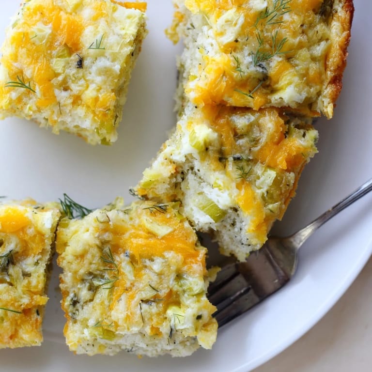 Savor tangy Dill Pickle Pancake Muffin Bars, a unique snack with crunchy pickles.