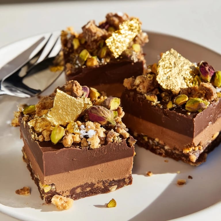 Vibrant dessert bars featuring dark chocolate and aromatic spiced date caramel swirls.  