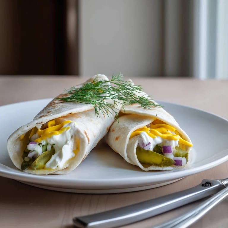 Delicious Pickle-in-a-Blanket appetizers featuring dill pickles and cheddar in a warm tortilla.