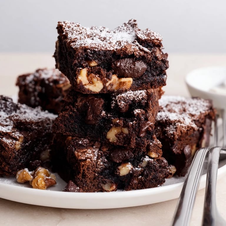 Deliciously gooey Zero-Waste Brownies made from repurposed nut-milk pulp for sustainability.  