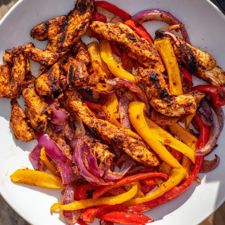 Tender Sheet-Pan Chicken Fajitas alongside lime wedges, perfect with salsa and fresh cilantro.