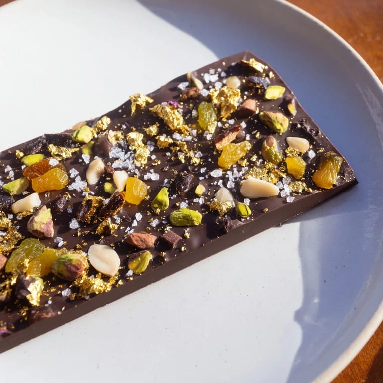 This photo features tempting pieces of Dubai Chocolate Bark, ready to be enjoyed as a sweet dessert.