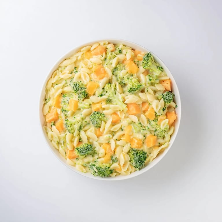 A warm bowl of creamy One-Pot Broccoli Cheddar Ditalini Soup, perfect for a cozy, comforting supper.