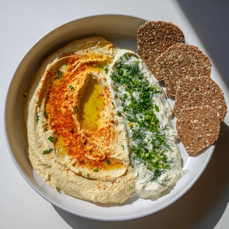 A visual treat, Easy Dips are beautifully presented in bowls with a cracker divider for effortless scooping.