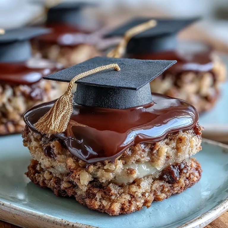 Sweet sugar cookies decorated as Easy Graduation Cookies, complete with fondant mortarboard and yellow fondant tassels.