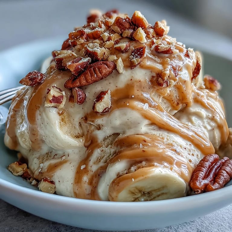 Four-ingredient peanut butter banana ice cream, naturally sweet and dairy-free, perfect for healthy dessert cravings.