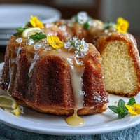 Moist lemon drizzle cake with tangy glaze and delicate edible flowers, perfect for a Mothers Day dessert celebration.